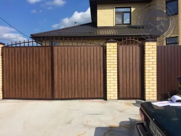 Ворота распашные, ворота откатные, навесы, козырьки, заборы, калитки,