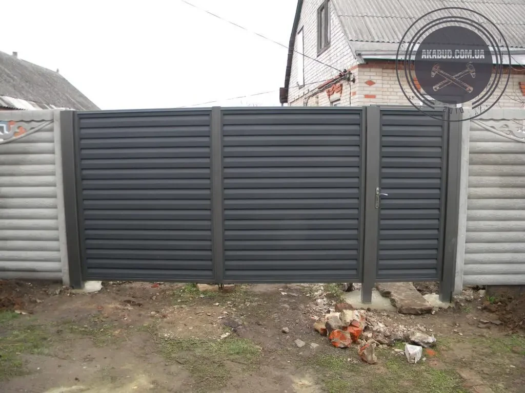 Ворота распашные, ворота откатные, навесы, козырьки, заборы, калитки, 2