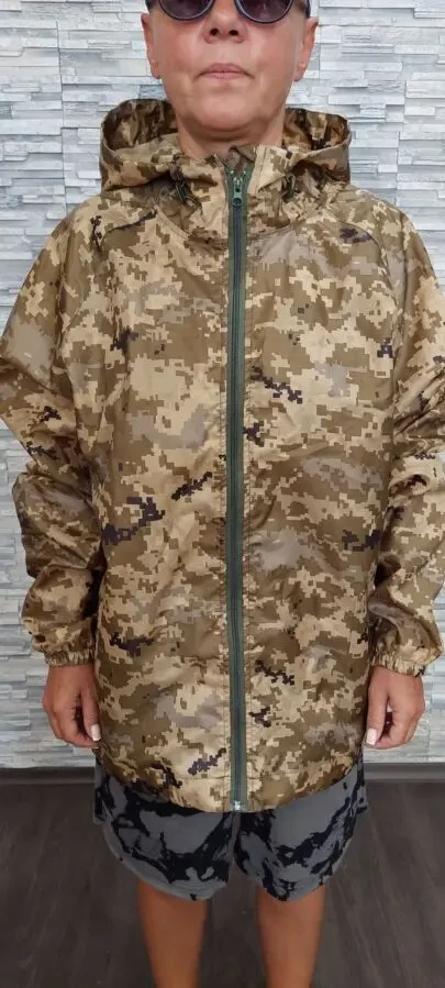 Літня тактична куртка-ветровка водонепроникна з капюшоном 4