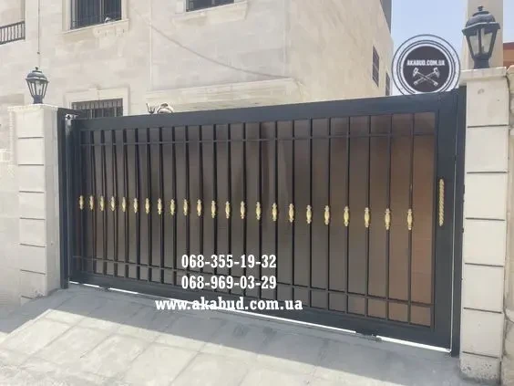 Ворота розпашні та ворота відкатні, навіси, балкони, паркани, козирки 7