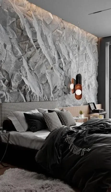 Скала в интерьере. Имитация скалы арт бетон 2