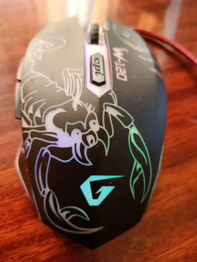 Игровая мышь Gemix W-120 USB Black c подсветкой и скорпионом