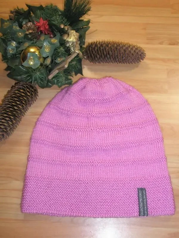 Шапка маджента ручної роботи. колір рожевий. розмір m-l 4