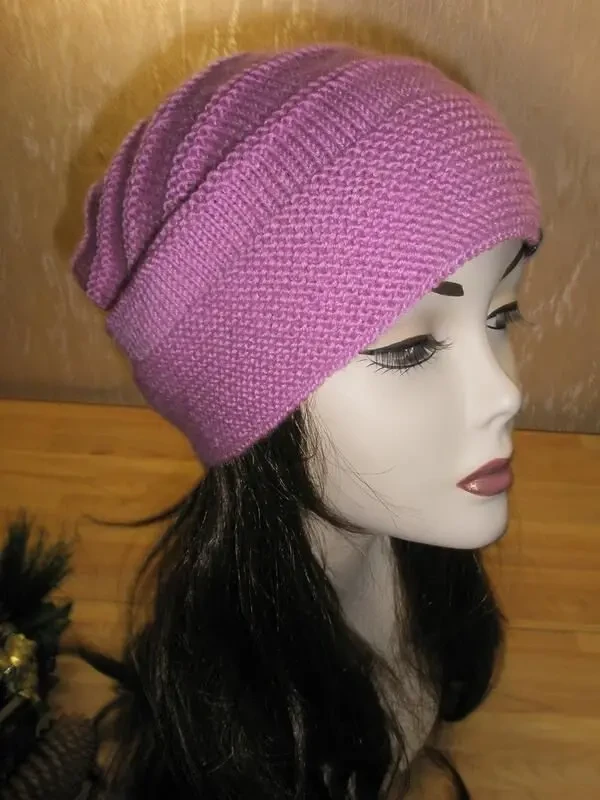 Шапка маджента ручної роботи. колір рожевий. розмір m-l 2