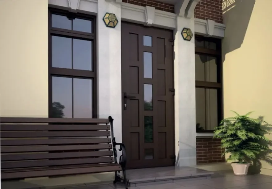 Двері вхідні Rehau 8