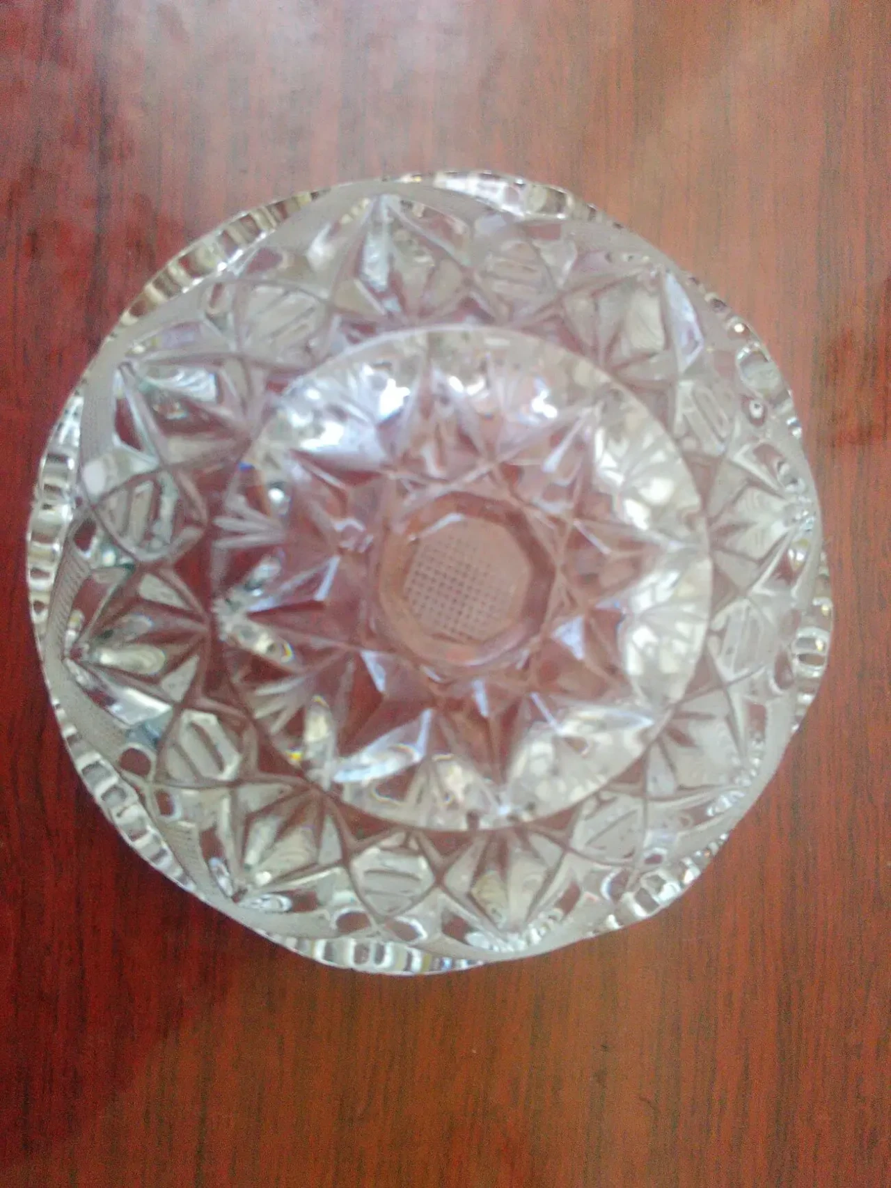 Хрустальная ваза для фруктов и конфет (Чехословакия). 5