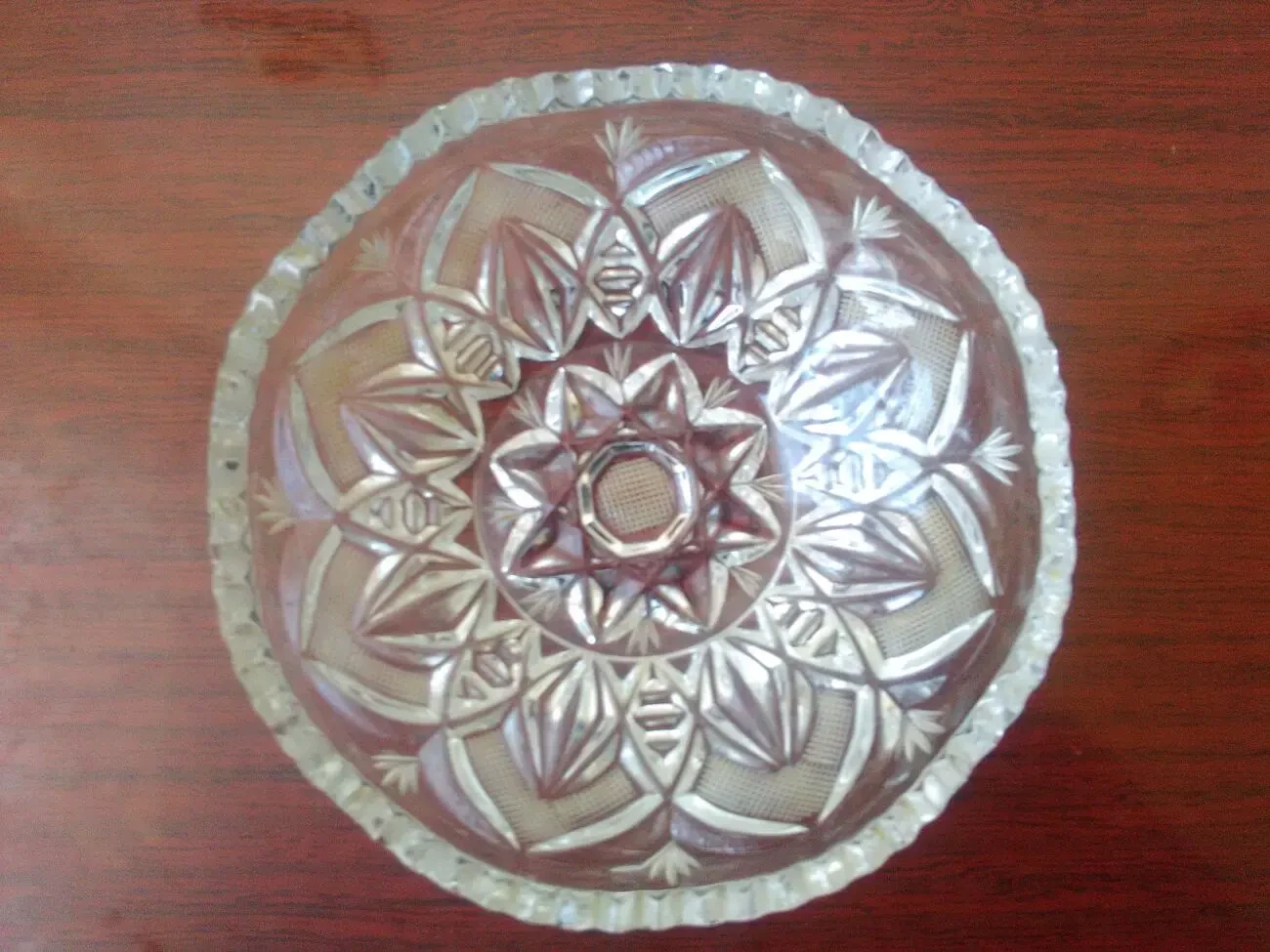 Хрустальная ваза для фруктов и конфет (Чехословакия). 4