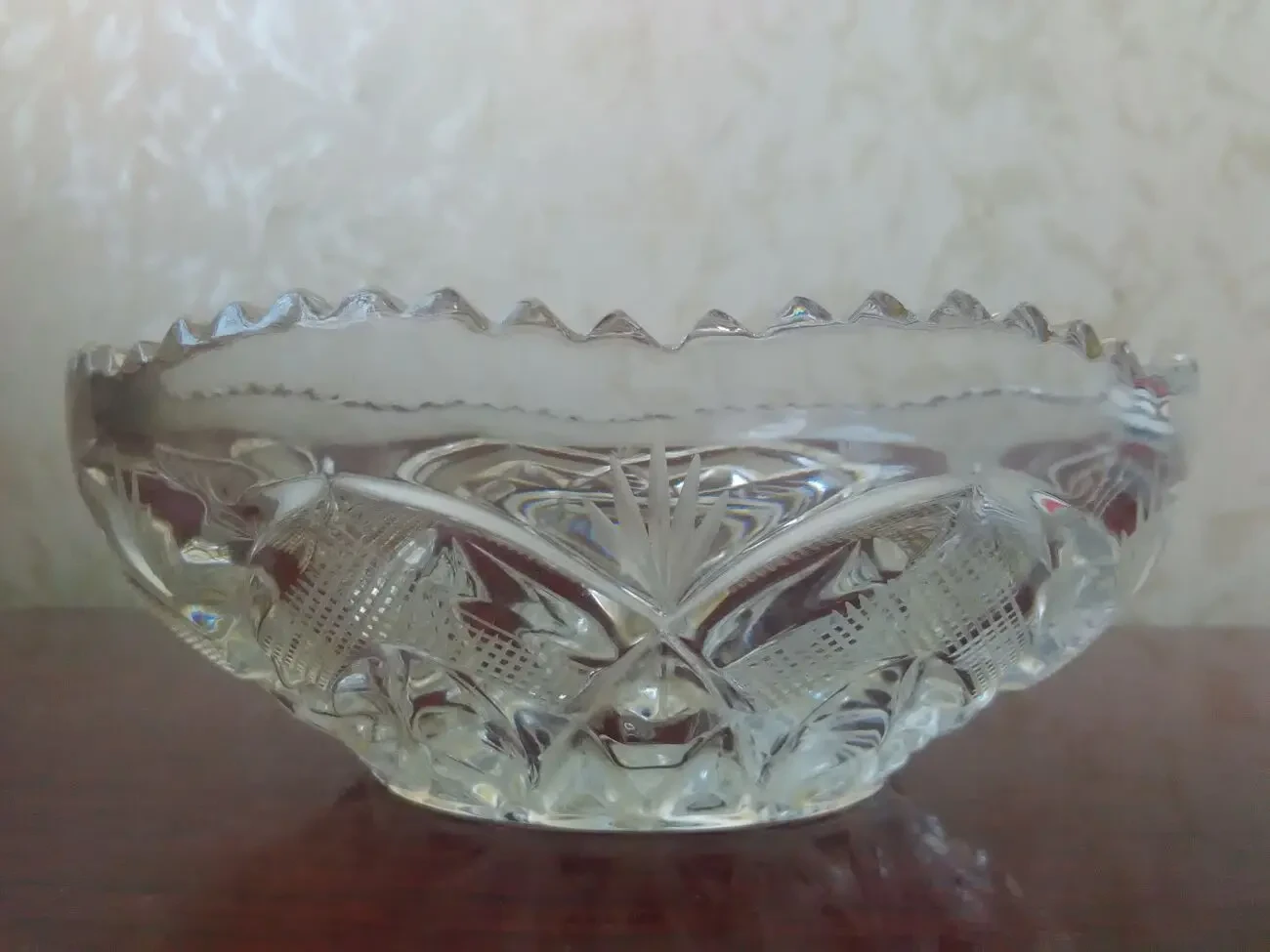 Хрустальная ваза для фруктов и конфет (Чехословакия). 3
