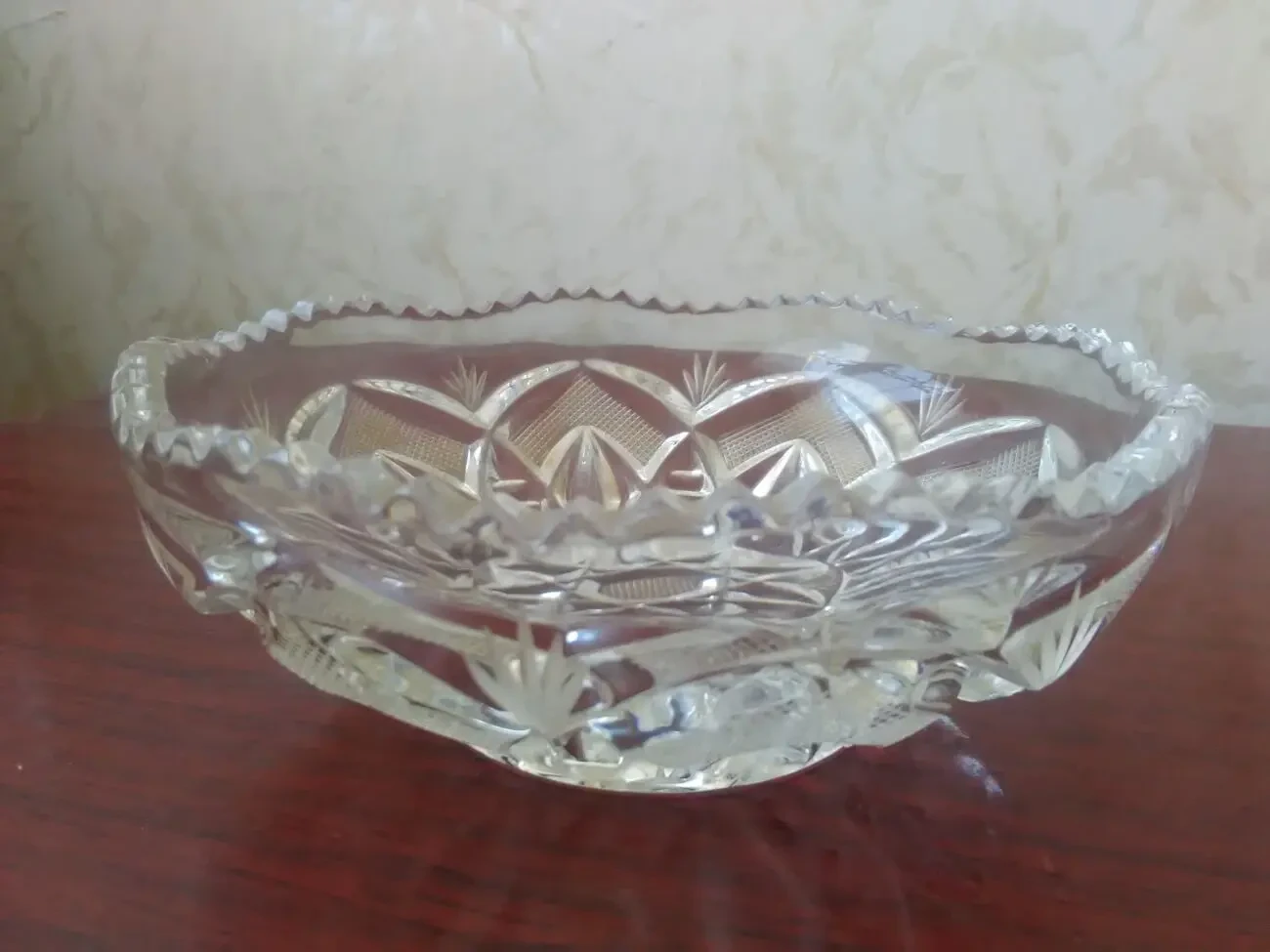 Хрустальная ваза для фруктов и конфет (Чехословакия). 2