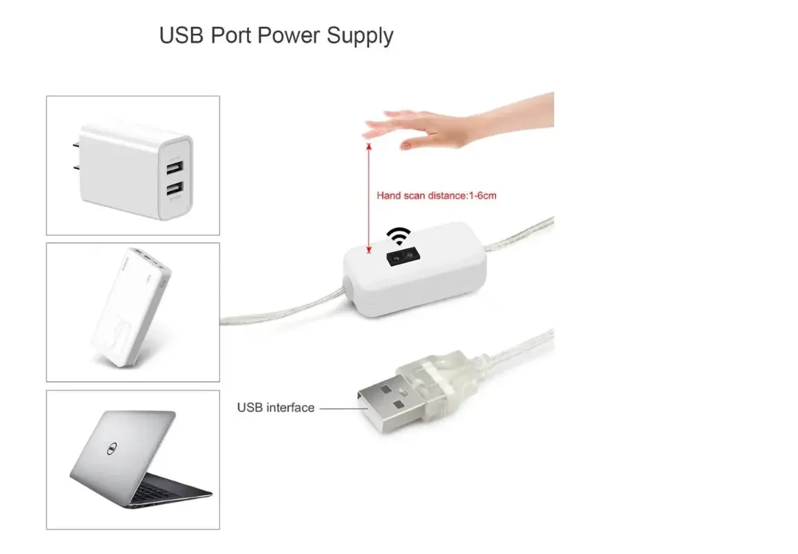 Світлодіодна стрічка з датчиком руху та регулятором яскравості 2 м 4