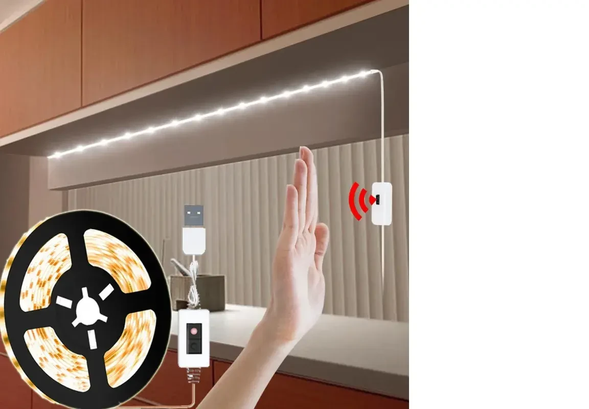 Світлодіодна стрічка з датчиком руху та регулятором яскравості 2 м