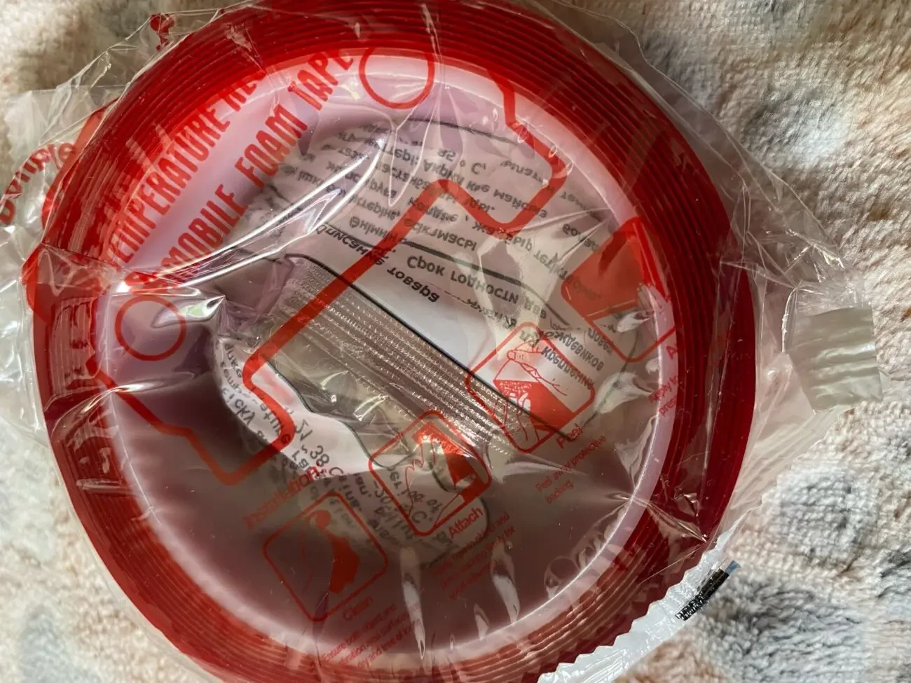 Скотч многоразовый,двухсторонний,суперкрепкий прозрачный 3м х2см х1мм 6