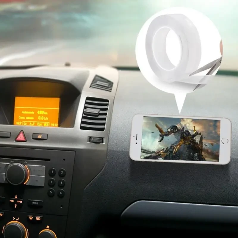 Нано скотч многоразовый, двухсторонний, суперкрепкий 3м х2см х1мм 4