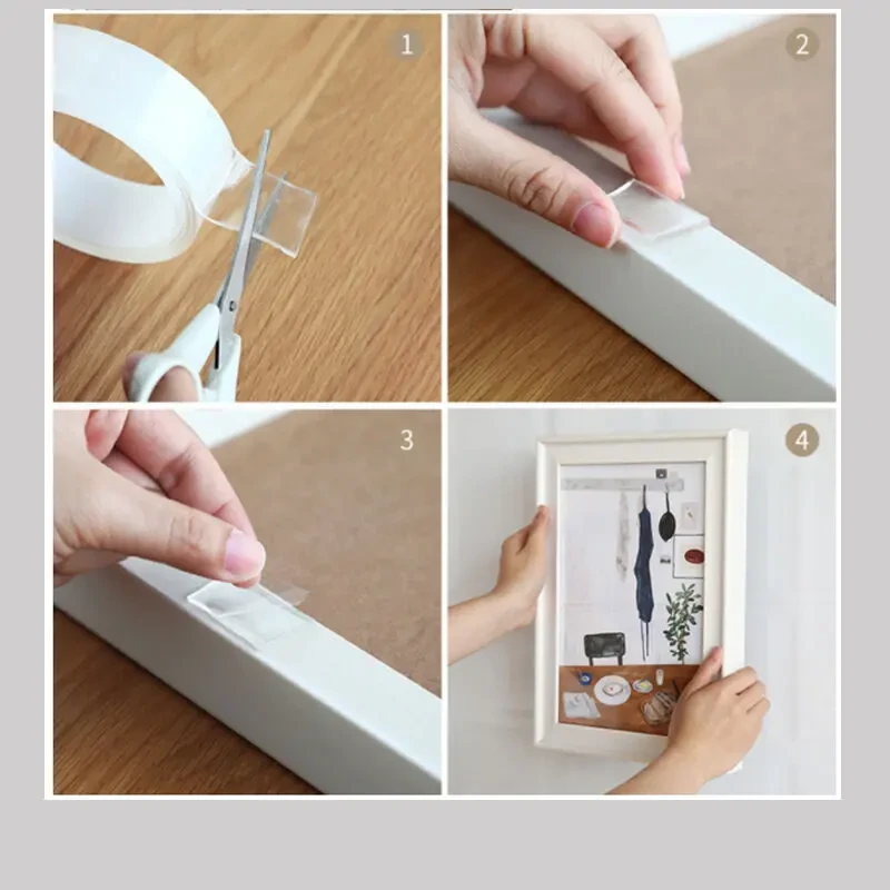 Нано скотч многоразовый, двухсторонний, суперкрепкий 3м х2см х1мм 6