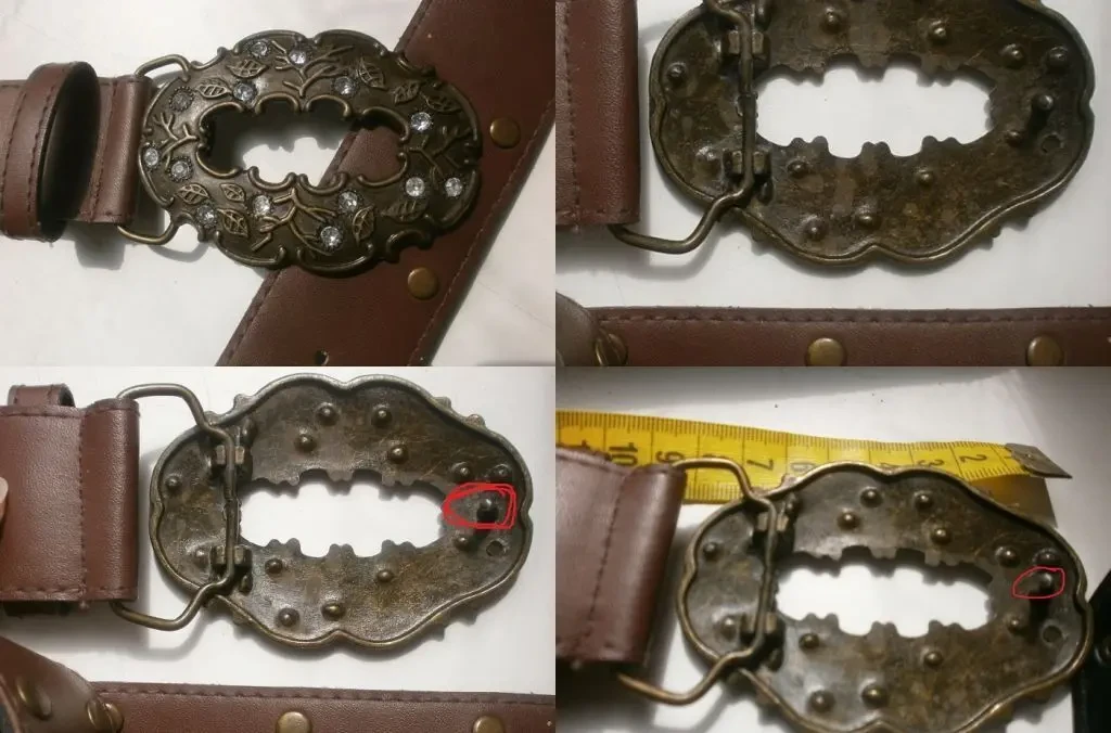 Ремень нарядный, пряжка с камнями, новый 7