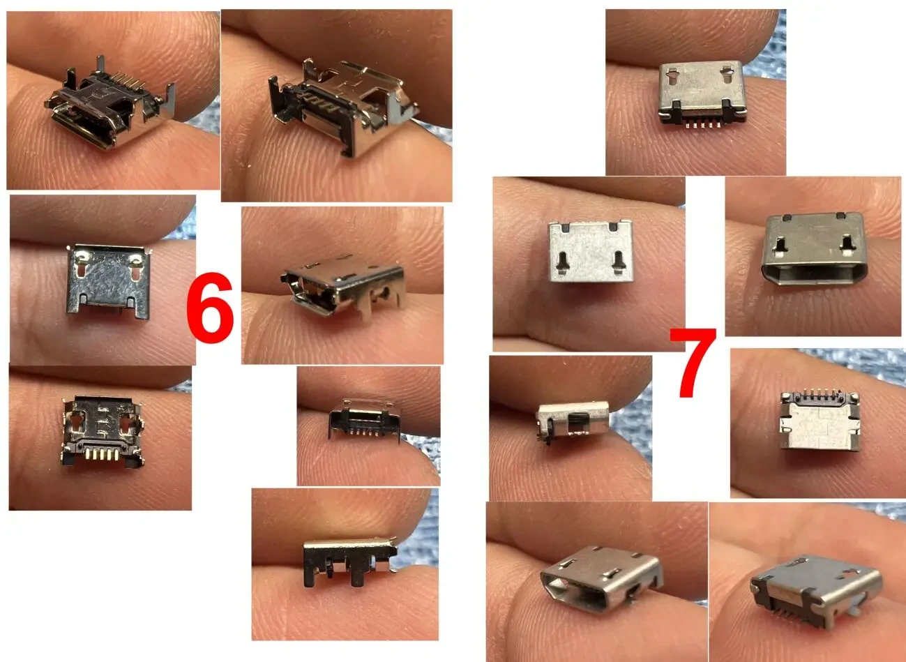 Micro USB Разъем, 12 видов, гнездо питания, для планшетов и смартфонов 4