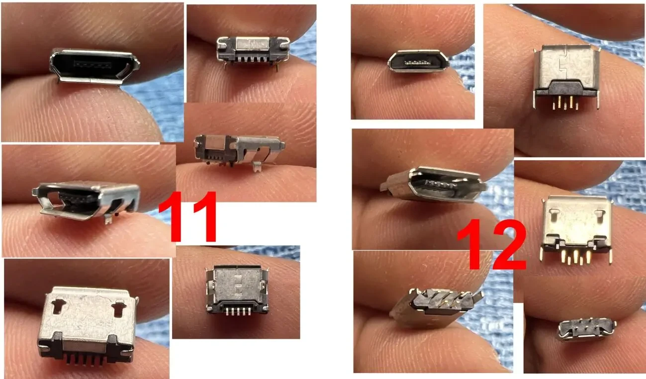 Micro USB Разъем, 12 видов, гнездо питания, для планшетов и смартфонов 6