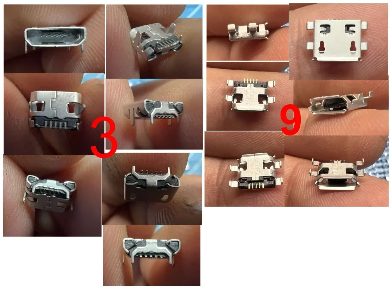 Micro USB Разъем, 12 видов, гнездо питания, для планшетов и смартфонов 2