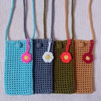 В'язана сумка-чохол для телефону