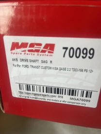 Mga 70099 полуось правая. Bk21 3B 436 bc. форд транзит custom 2014-