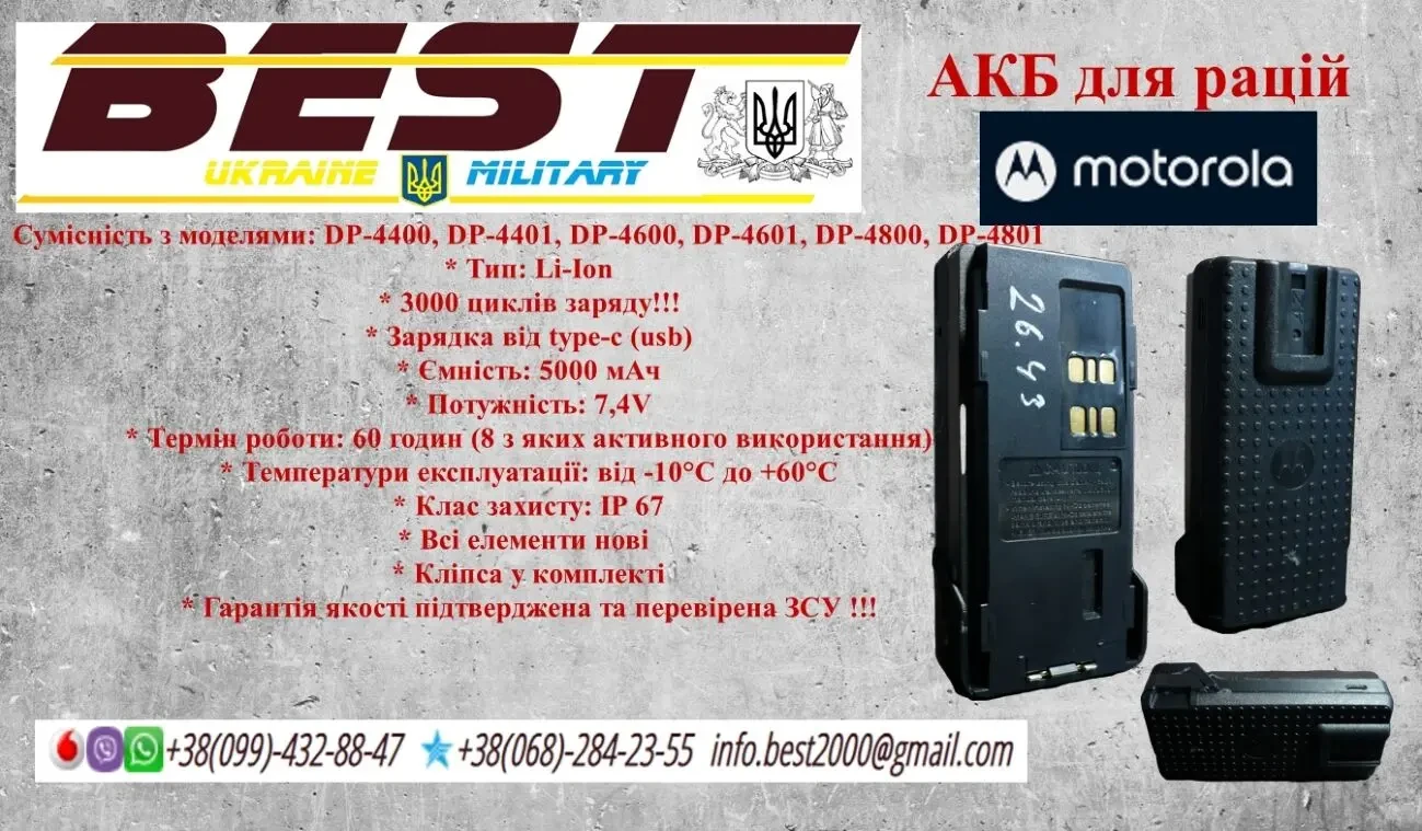 АКБ для рацій Motorola