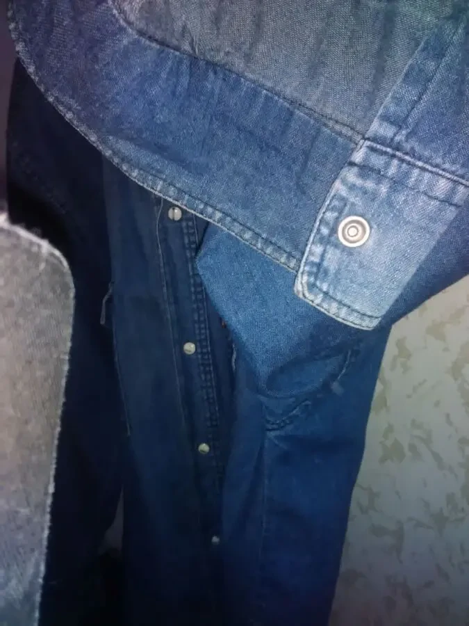 Мужская джинсовая рубашка (Турция). 6