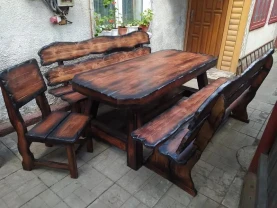 Комплект мебели Охотничий  1800мм ( стол, стулья, лавки )
