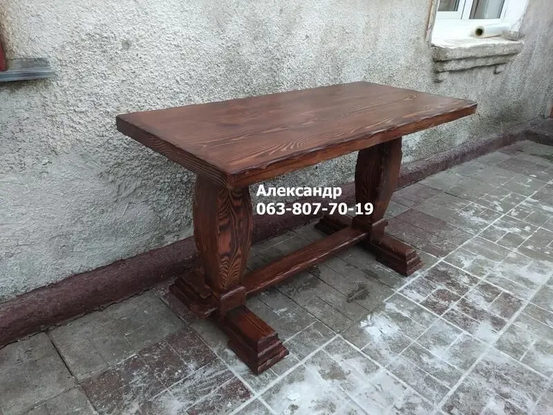 Комплект мебели Рустик ( стол стулья ) из дерева под старину 8