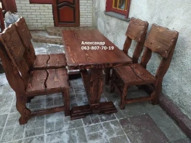 Комплект мебели Рустик ( стол стулья ) из дерева под старину