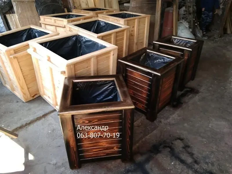 Уличные кашпо для ТУЙ ( деревьев, цветов, горшки, утепленные дереа 9