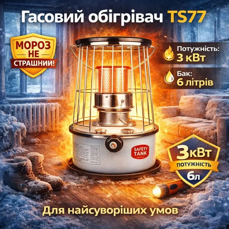 Обігрівач плита для вулиці та дому. Гасовий обігрівач Kerona TS-77