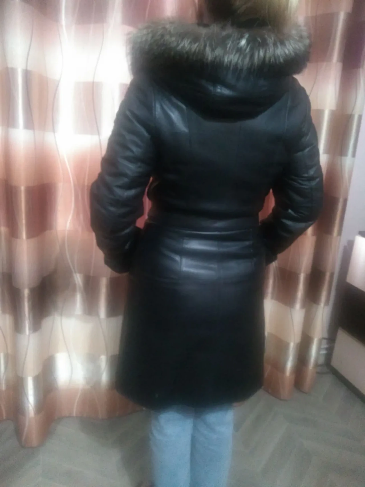 Шкіряне пальто, дублянка.Натуральна.