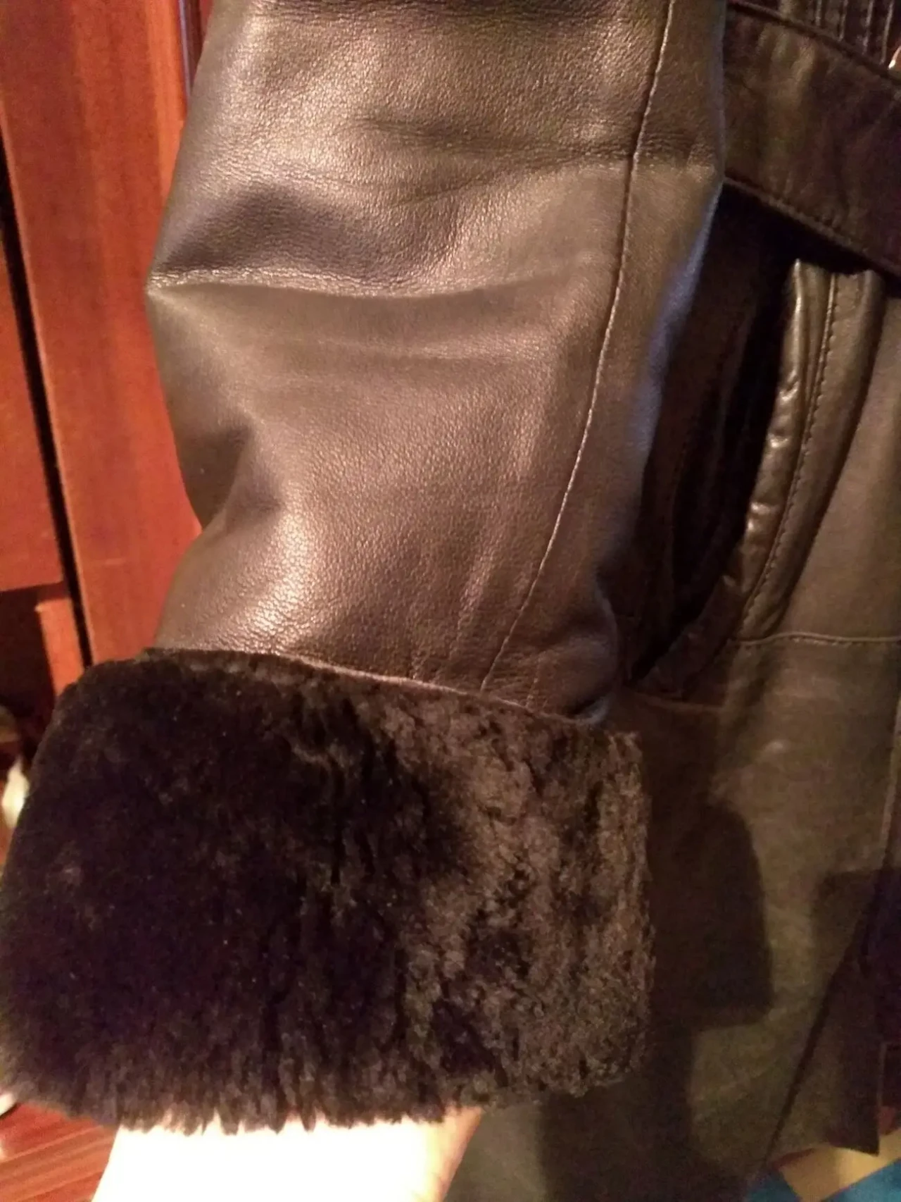 Шкіряне пальто, дублянка.Натуральна. 2