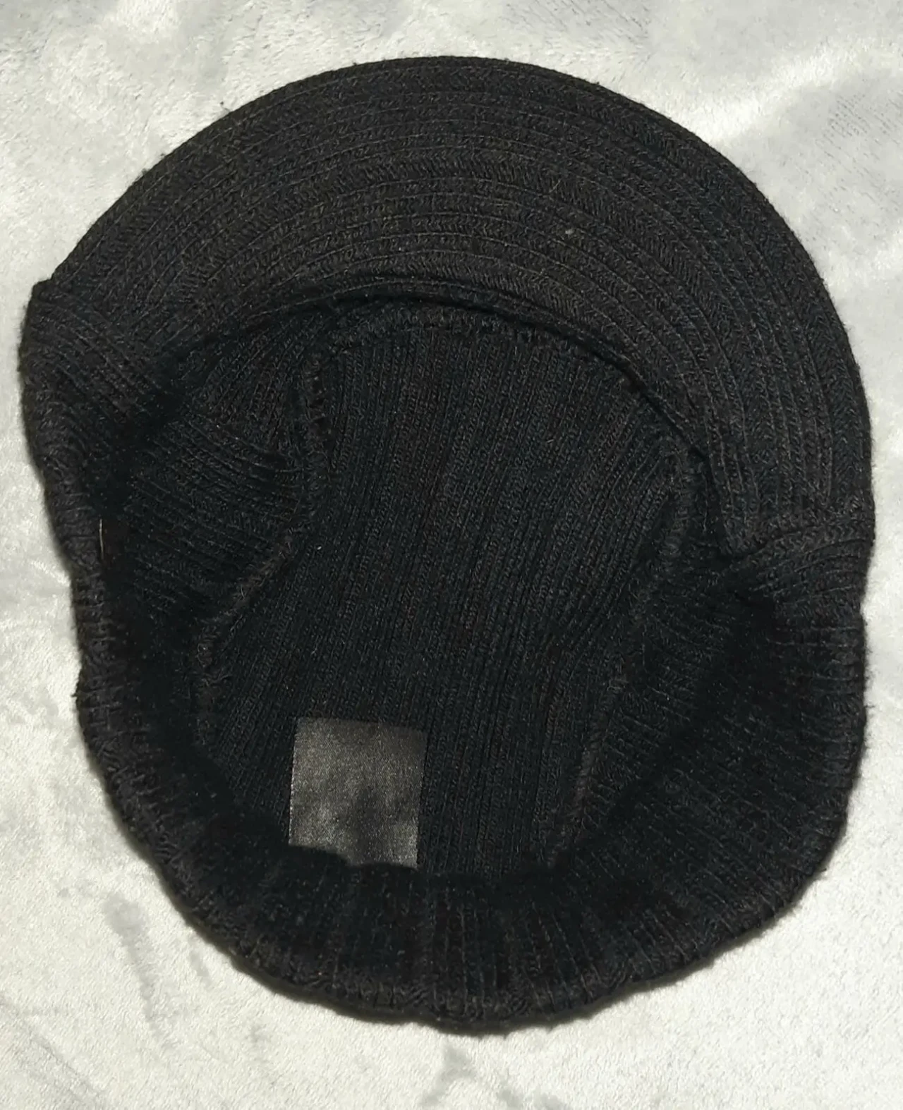 Шапка с козырьком, черная, теплая, машинная вязка, 57-60р. 3