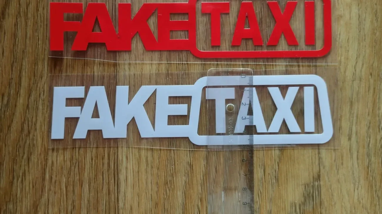 Наклейки на автомобиль Faketaxi Чёрная, Красная, Белая, Желтая 7
