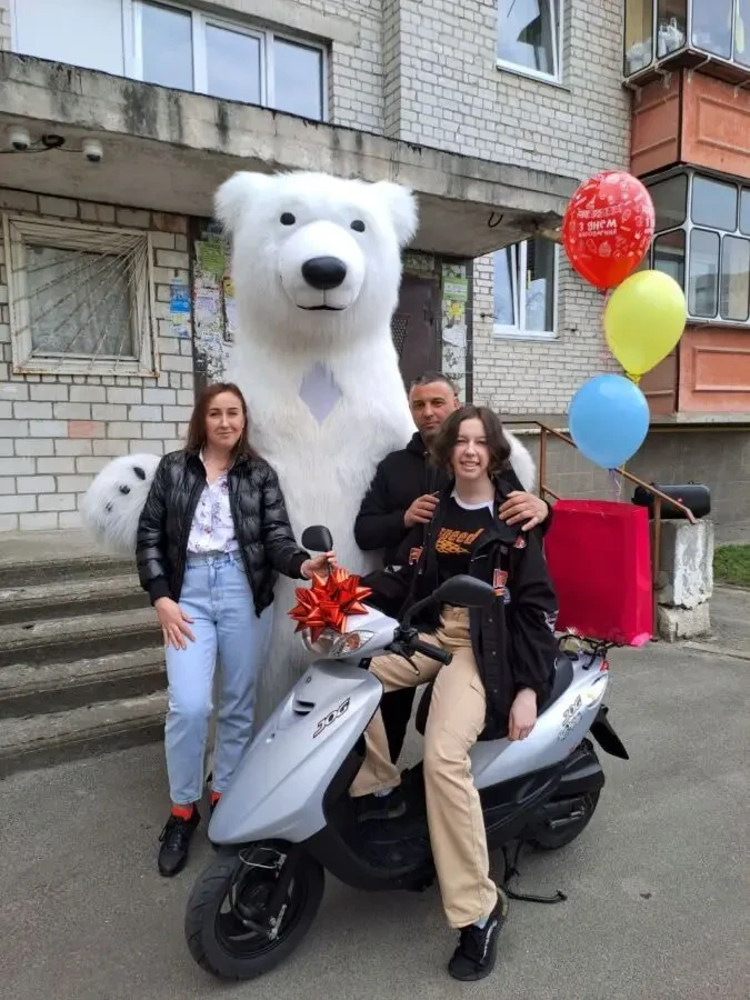 Білий Вітальний Ведмедик Київ та Київська область 1300 грн 2