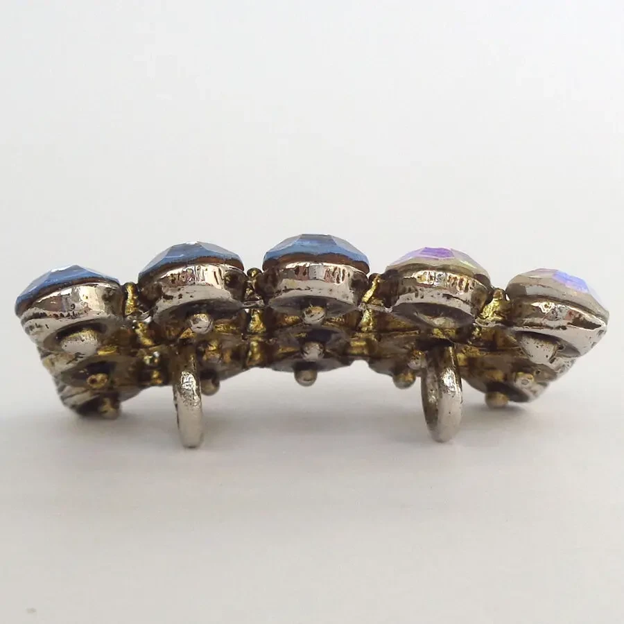 Винтажная Заколка резинка для волос со стразами брошка подвеска брошь 3