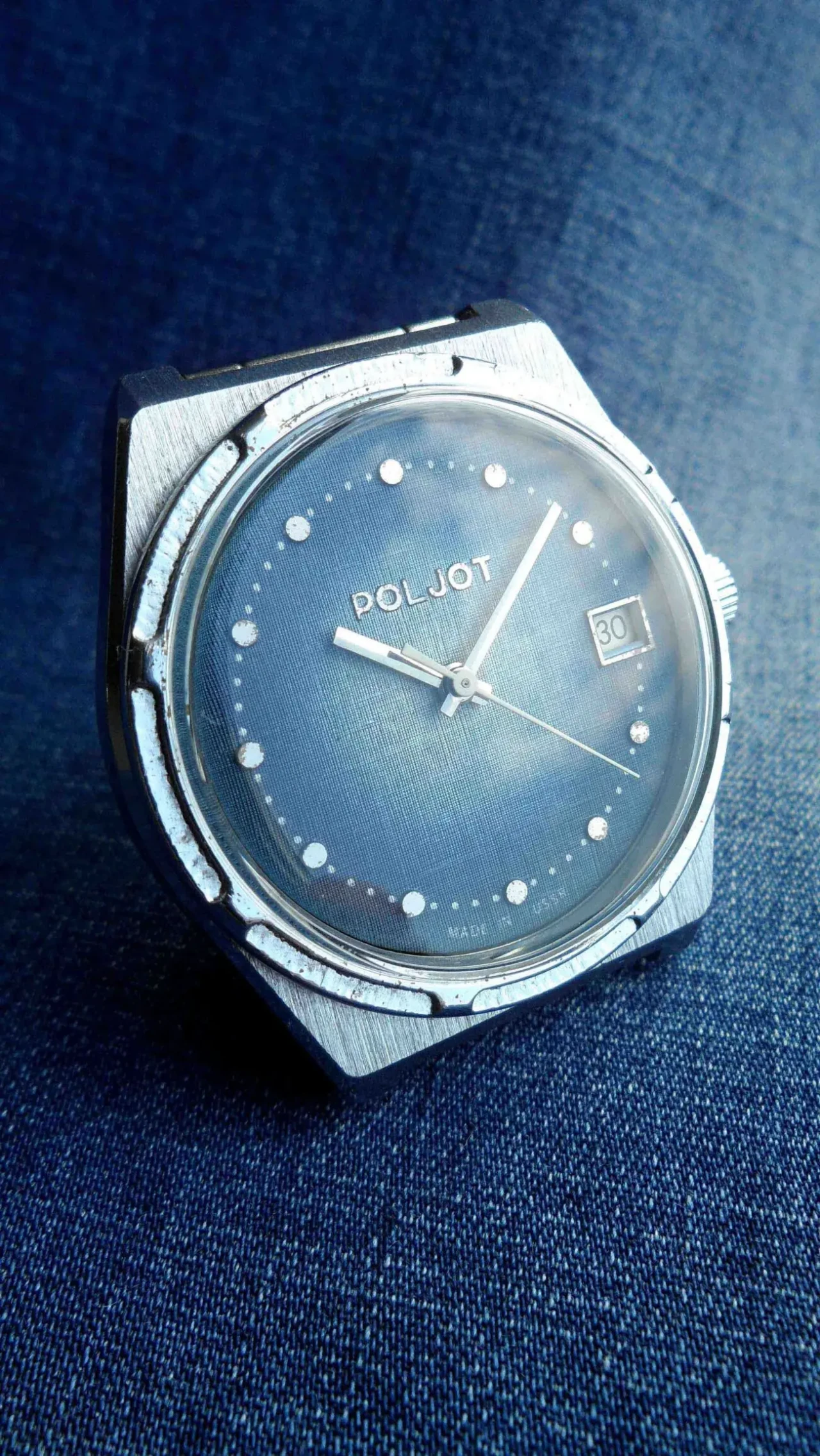 ПОЛЁТ-ДЖИНС-АВТОМАТ часы сделано в СССР 80-х. мощная мужская механика. 8