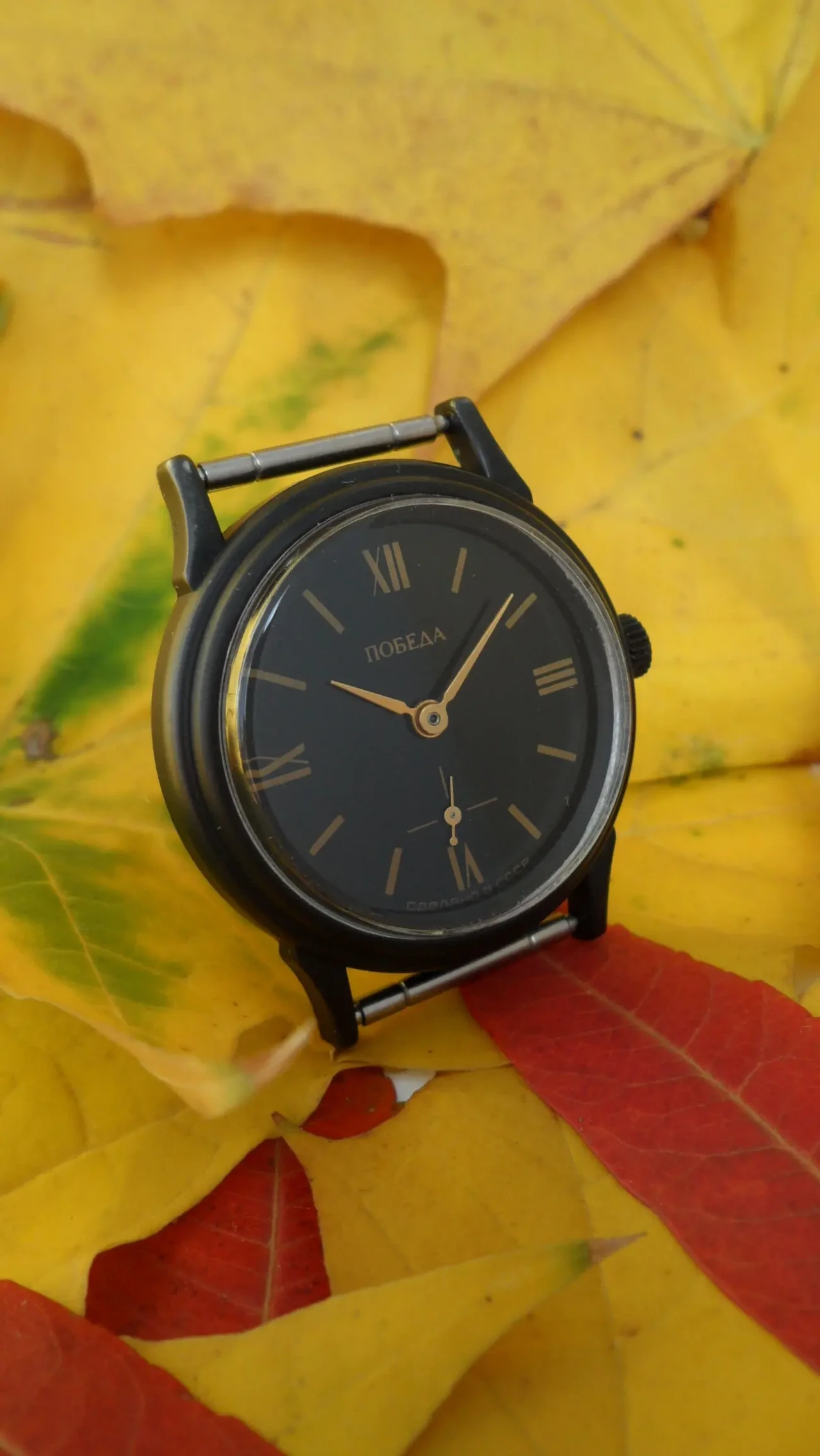 ПОБЕДА-ЧЁРНЫЙ-ХРОМ сделано в СССР 90-х. часы мужские механика. 4