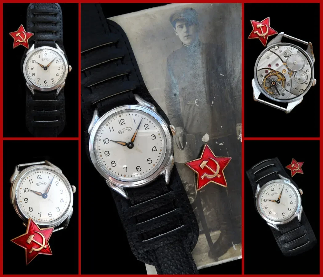 УРАЛ, часы времён Хрущёва. СССР 2кв.-57г. на 15 рубиновых камнях.