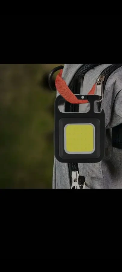 Фонарик брелок акумуляторний LED COB з карабіном та магнітом 500 mAh 4