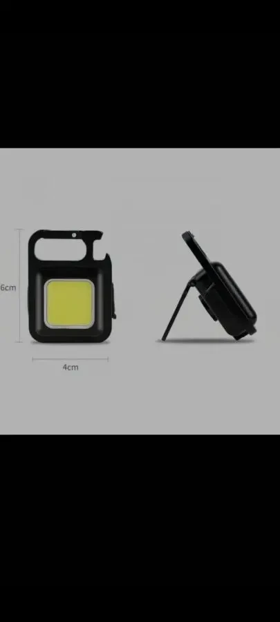 Фонарик брелок акумуляторний LED COB з карабіном та магнітом 500 mAh 6