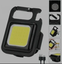 Фонарик брелок акумуляторний LED COB з карабіном та магнітом 500 mAh