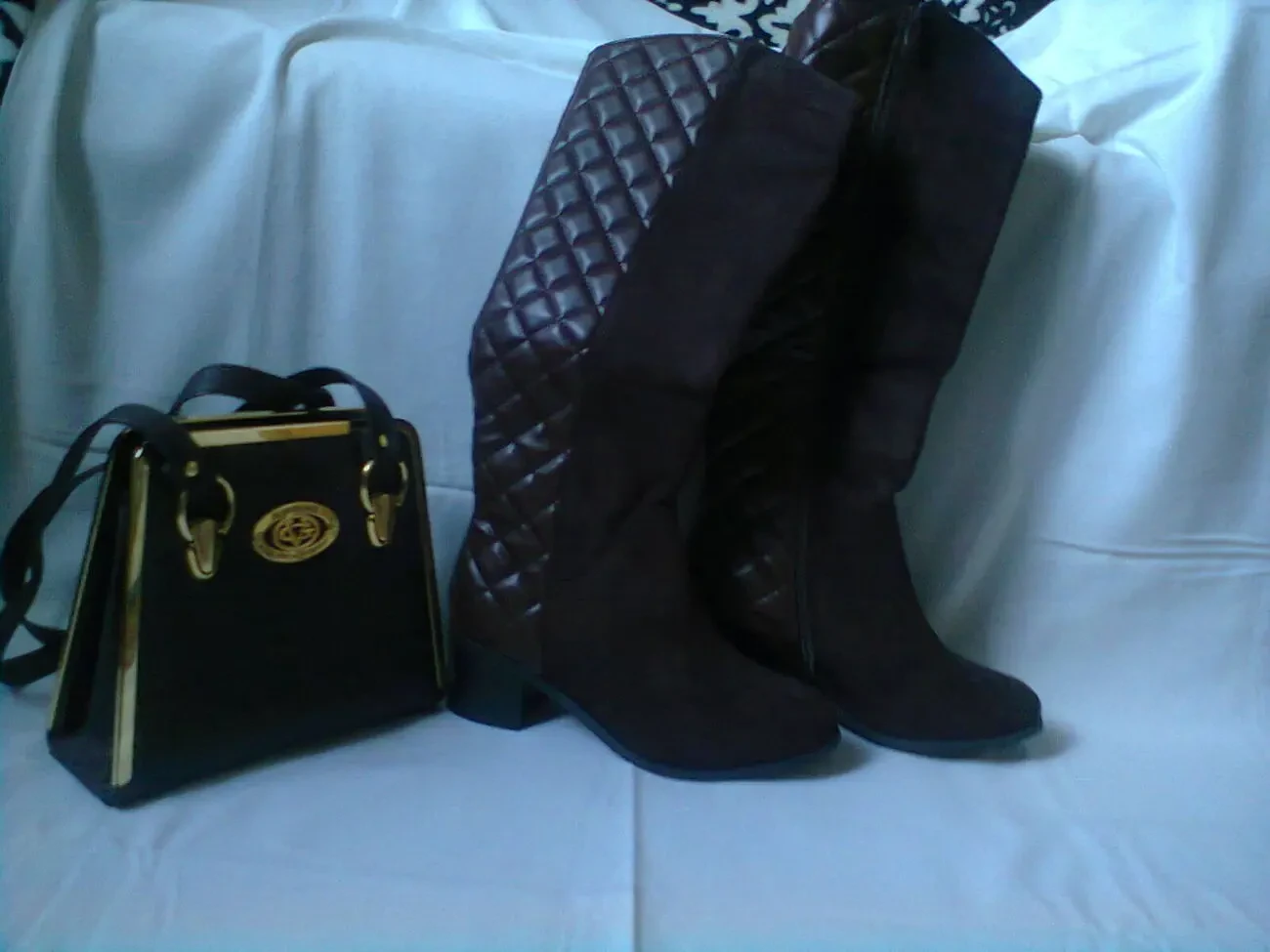 Новые сапоги на устойчивом каблуке, шокодногоцвета 4