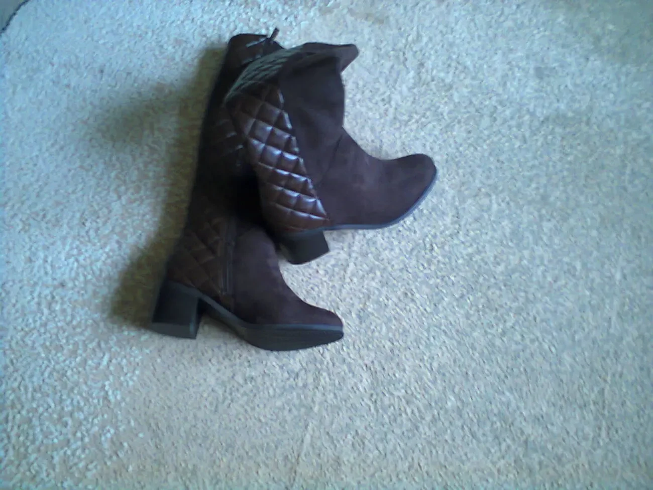 Новые сапоги на устойчивом каблуке, шокодногоцвета 3