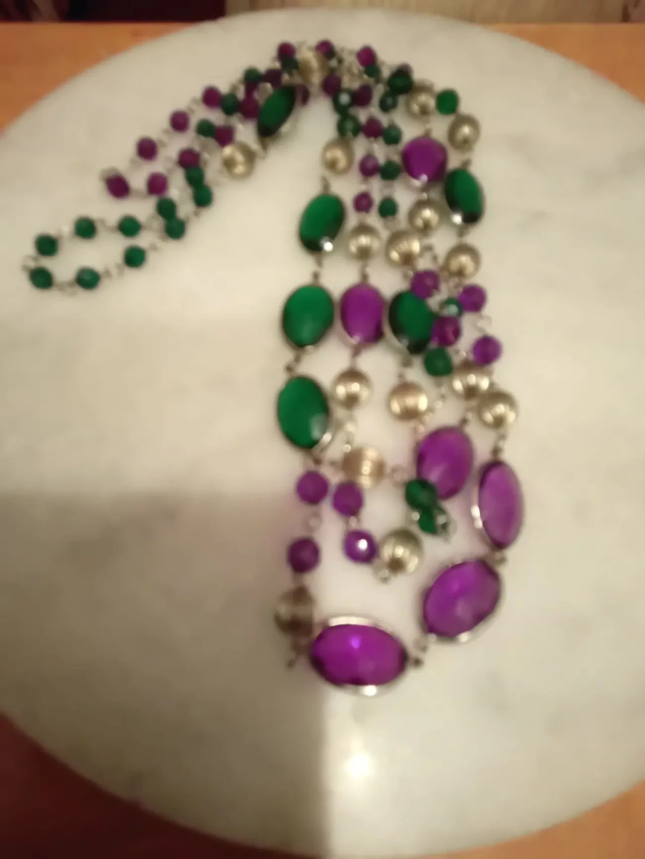 Красивое фиолетовое колье. Ретро 7