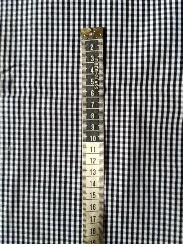 Блуза ткань маленькая черно-белая клетка 6