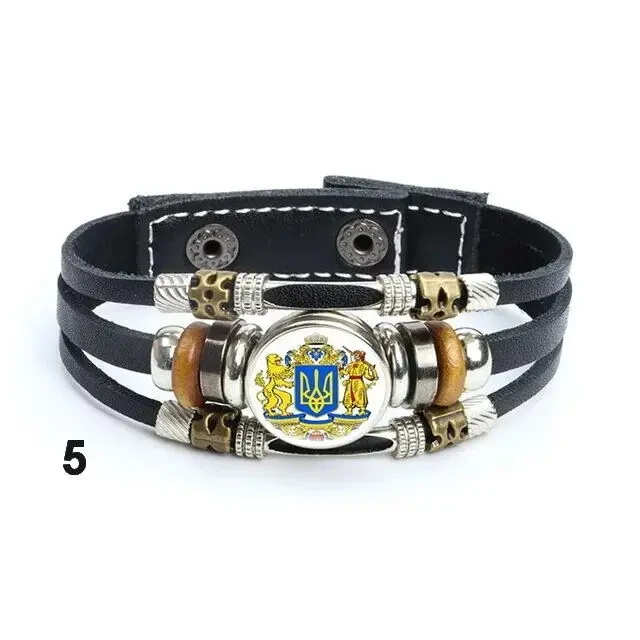 Браслет шкіряний Тризуб України 7