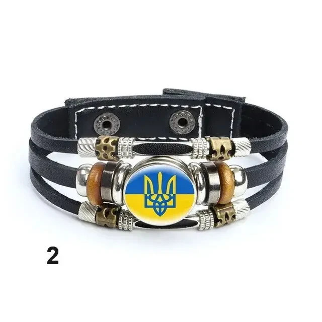 Браслет шкіряний Тризуб України 4