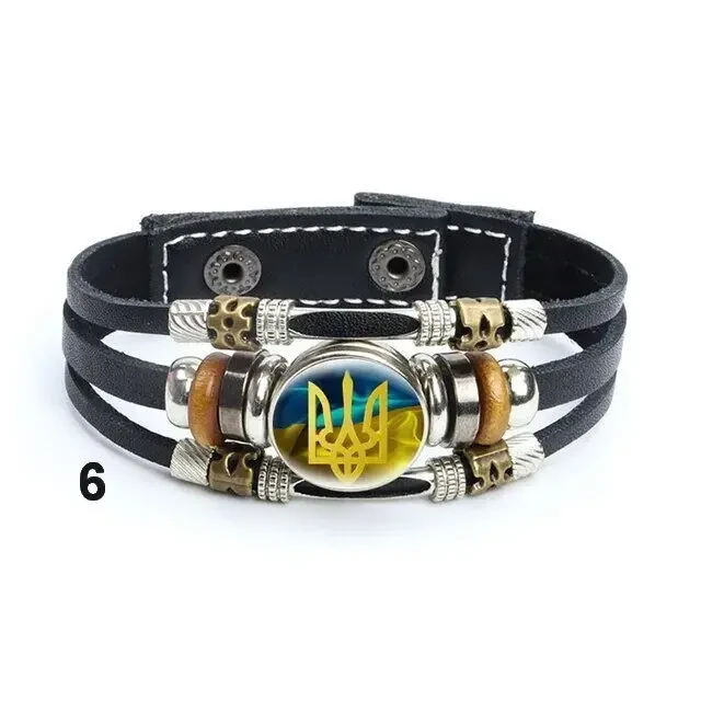 Браслет шкіряний Тризуб України 8